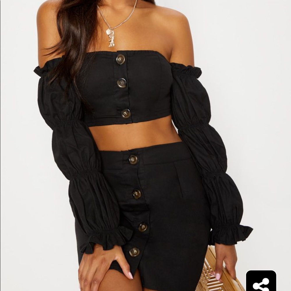 Pretty Little Thing puff sleeve shirt NWT